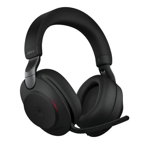 Jabra Evolve2 85 MS Stereo - Headset - full size - Bluetooth - wireless, wired - active noise cancelling - 3.5 mm jack - noise isolating - black - Certified for Microsoft Teams — view 5