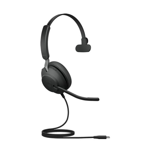 Jabra Evolve2 40 SE UC Mono - Headset - on-ear - wired - USB-C - noise isolating - Optimised for UC — view 3