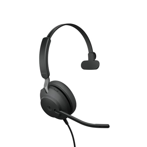 Jabra Evolve2 40 SE MS Mono - Headset - on-ear - wired - USB-C, USB-A - noise isolating - Certified for Microsoft Teams — view 4