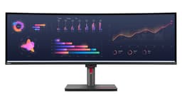 Lenovo ThinkVision P49w-30 - LED monitor - curved - 49" - 5120 x 1440 UltraWide Dual QHD @ 60 Hz - IPS - 350 cd/m� - 2000:1 - DisplayHDR 10 - 4 ms - Thunderbolt 4, 2xHDMI, DisplayPort - speakers - raven black