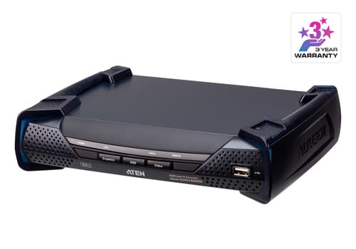 ATEN KE6900AR DVI-I Single Display KVM over IP Receiver - KVM / audio / serial / USB extender - receiver - 1GbE - USB - 1000Base-X - up to 10 km - for P/N: CS1144DP4UN