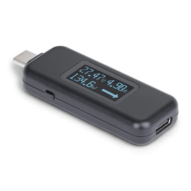 StarTech.com USB-C Power Tester, Bi-Directional Digital Voltage/Current - USB-C power tester - digital multimeter, bi-directional - black