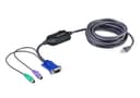 ATEN KA7920 PS/2 KVM Adapter Cable (CPU Module) - Keyboard / video / mouse (KVM) cable - PS/2, HD-15 (VGA) (M) to RJ-45 (M) - 4.5 m thumbnail 1