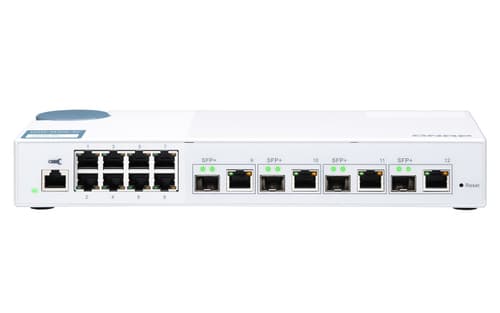 QNAP QSW-M408-4C - Switch - Managed - 8 x 10/100/1000 + 4 x combo 10 Gigabit SFP+ - desktop