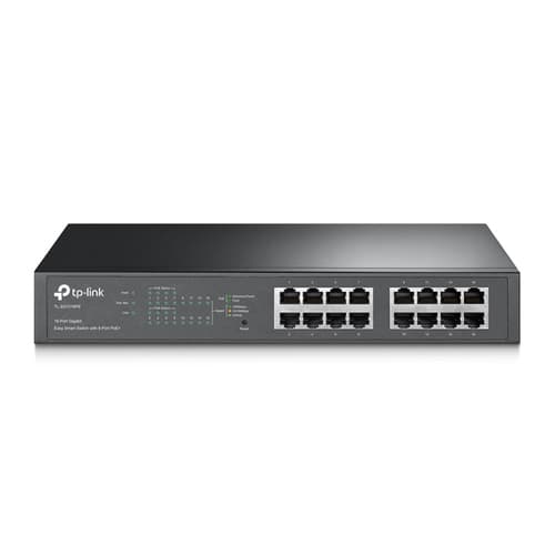 TP-Link TL-SG1016PE - Switch - smart - 8 x 10/100/1000 (PoE+) + 8 x 10/100/1000 - desktop, rack-mountable - PoE+ (110 W)