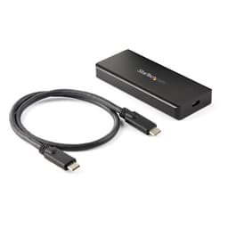 StarTech.com USB-C 10Gbps M.2 NVMe PCIe SSD Enclosure, Rugged Aluminum External M.2 PCIe M-Key Case IP67 Rated, 1GB/s Read/Write, Supports 2230/2242/2260/2280, TB3 Compatible, Mac/PC - 1.6ft USB-C Cable Incl - Storage enclosure - M.2 - M.2 Card - USB 3.2 (Gen 2) - black - for P/N: PEXUSB321C