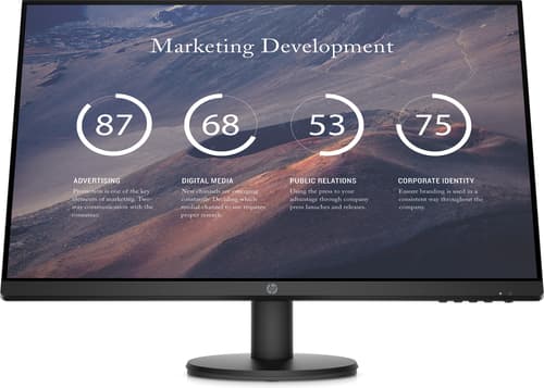 HP P27v G4 - P-Series - LED monitor - 27" - 1920 x 1080 Full HD (1080p) @ 60 Hz - IPS - 300 cd/m� - 1000:1 - 5 ms - HDMI, VGA - black