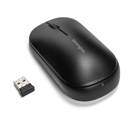 Kensington SureTrack Dual Wireless Mouse - Mouse - optical - 4 buttons - wireless - 2.4 GHz, Bluetooth 5.0 LE, Bluetooth 3.0 - USB wireless receiver - black