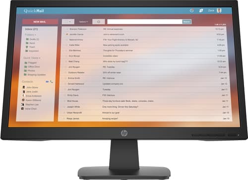 HP P22v G4 - P-Series - LED monitor - 21.5" - 1920 x 1080 Full HD (1080p) @ 60 Hz - TN - 250 cd/m� - 1000:1 - 5 ms - HDMI, VGA - black