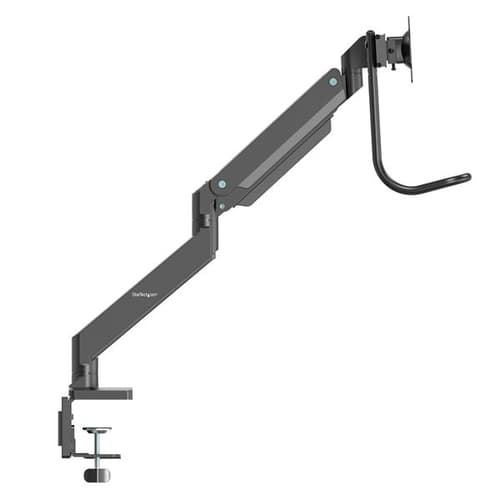 StarTech.com Desk Mount Dual Monitor Arm, Ergonomic Dual Monitor VESA Mount for 32" 17.6lbs (8kg) Displays, Crossbar Handle for Synchronized Full Motion, Height Adjustable, C-Clamp/Grommet — view 5