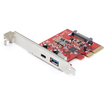 StarTech.com 2-Port 10Gbps USB-A & USB-C PCIe Card, USB 3.1 Gen 2 PCI Express Type C/A Host Controller Card Adapter, USB 3.2 Gen 2x1 PCIe Desktop Expansion Add-On Card, Windows/macOS/Linux - Full/Low-Profile - USB adapter - PCIe 3.0 x4 - USB-C 3.1 x 1 + USB 3.1 Gen 2 x 1 - for P/N: S251BMU313, S251BPU313, S252BU313R