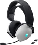 Alienware Tri-Mode Wireless Gaming Headset AW725H - Headset - full size - Bluetooth / 2.4 GHz radio frequency - wireless, wired - 3.5 mm jack - lunar light thumbnail 1