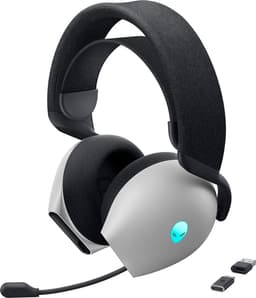Alienware Tri-Mode Wireless Gaming Headset AW725H - Headset - full size - Bluetooth / 2.4 GHz radio frequency - wireless, wired - 3.5 mm jack - lunar light