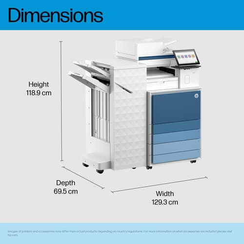 HP LaserJet Enterprise Flow MFP 8601z+ - Multifunction printer - B/W - laser - A3 (297 x 420 mm) (original) - A3/Ledger (media) - up to 70 ppm (copying) - up to 70 ppm (printing) - 2180 sheets - 33.6 Kbps - Gigabit LAN, USB 3.0, USB 2.0 host, USB 3.0 host — view 7
