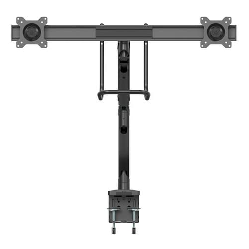 StarTech.com Desk Mount Dual Monitor Arm, Ergonomic Dual Monitor VESA Mount for 32" 17.6lbs (8kg) Displays, Crossbar Handle for Synchronized Full Motion, Height Adjustable, C-Clamp/Grommet — view 4