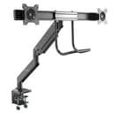 StarTech.com Desk Mount Dual Monitor Arm, Ergonomic Dual Monitor VESA Mount for 32" 17.6lbs (8kg) Displays, Crossbar Handle for Synchronized Full Motion, Height Adjustable, C-Clamp/Grommet thumbnail 1