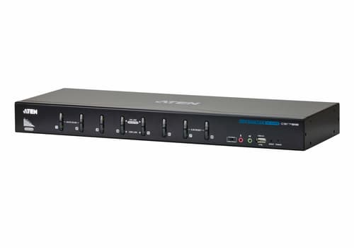 ATEN CS1788 - KVM / audio / USB switch - 8 x KVM / audio / USB - 1 local user - desktop, rack-mountable — view 1