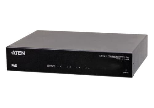 ATEN VE44PB - PoH / PoE injector - AC 100-240 V - 61.6 Watt - output connectors: 4 - for P/N: VS1818T-AT-E