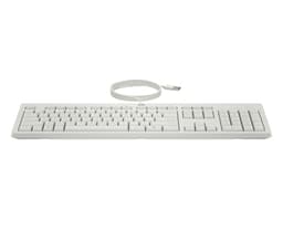 HP 225 - Keyboard and mouse set - ambidextrous, 3-zone layout, standard key travel - full size - USB - UK - cashmere white