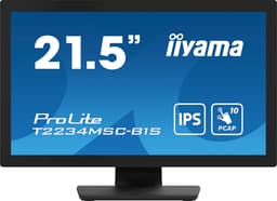 iiyama ProLite T2234MSC-B1S - LED monitor - 22" (21.5" viewable) - touchscreen - 1920 x 1080 Full HD (1080p) - IPS - 350 cd/m� - 1000:1 - 18 ms - HDMI, VGA, DisplayPort - speakers - black, matte
