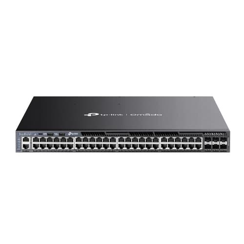 TP-Link Omada SG6654XHP V1 - Switch - L3 - Managed - 48 x 10/100/1000 (PoE+) + 6 x 10Gb Ethernet SFP+ - front to back airflow - rack-mountable - PoE+ (1440 W)