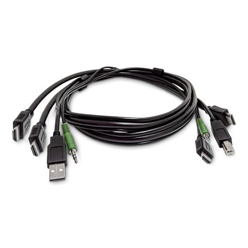 StarTech.com - Adapter cable - TAA Compliant - HDMI, 3.5mm audio jack, USB Type A male to HDMI, 3.5mm audio jack, USB Type B male