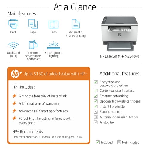 ^HP LASERJET MFP M234DWE PRINTE — view 4