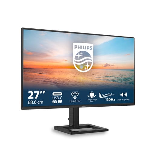 Philips 27E1N1600AE - LED monitor - 27" - 2560 x 1440 QHD @ 100 Hz - IPS - 1500:1 - 1 ms - HDMI, USB-C - speakers - black — view 4