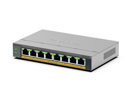 NETGEAR Easy Smart GS108EPP - Switch - high-power - L3 - smart - 8 x 10/100/1000 (PoE+) - desktop, wall-mountable - PoE+ (123 W) — view 4