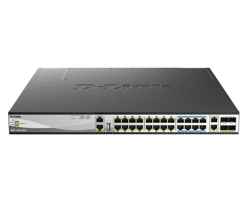 D-Link DMS 3130-30TS - Switch - L3 - Managed - 24 x 100/1000/2.5G + 2 x 100/1000/2.5G/5G/10G + 4 x 10 Gigabit / 25 Gigabit SFP28 - rack-mountable