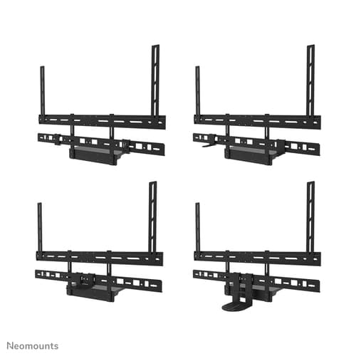 Neomounts AV60-500BL - Mounting kit (mount bracket, laptop shelf) - for video bar / laptop - universal - black - screen size: 43"-110" - VESA-mountable — view 12