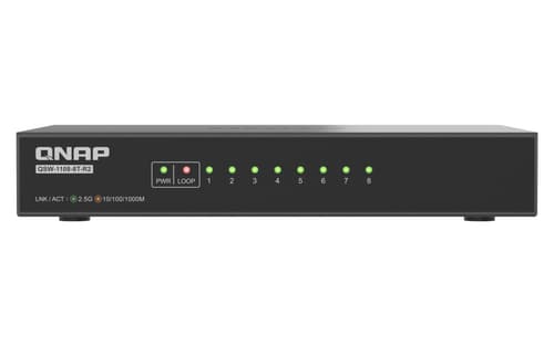 QNAP QSW-1108-8T-R2 - Switch - unmanaged - 8 x 10/100/1000/2.5G - desktop — view 5