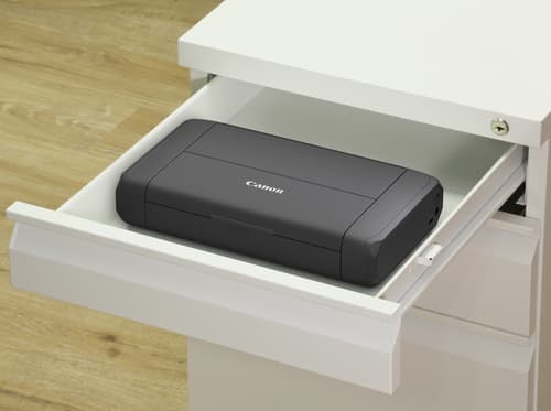 Canon Maxify BX110 Portable Printer. Runs and charges from USB C or battery. WIFI, 5.5ipm Colour. AirPrint, Mopria (Android). 2.4GHz and 5GHz WIFI. Windows, MacOS. iOS, ChromeOS. Replaced IP110 and TR150 Series — view 18