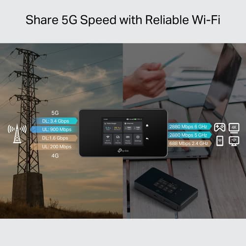 TP-Link M8550 V1 - mobile hotspot - 5G LTE Advanced — view 9