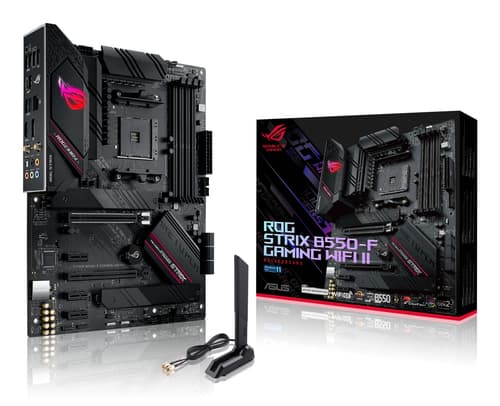 ASUS ROG STRIX B550-F GAMING WIFI II - Motherboard - ATX - Socket AM4 - AMD B550 Chipset - USB-C Gen2, USB 3.2 Gen 1, USB 3.2 Gen 2 - 2.5 Gigabit LAN, Wi-Fi 6, Bluetooth - onboard graphics (CPU required) - HD Audio (8-channel)