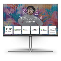 AOC U32U3CV - Graphic Pro Series - LED monitor - 32" (31.5" viewable) - 3840 x 2160 4K @ 60 Hz - Nano IPS - 400 cd/m� - 1000:1 - DisplayHDR 400 - 4 ms - 2xHDMI, DisplayPort, 2xUSB-C - speakers - black