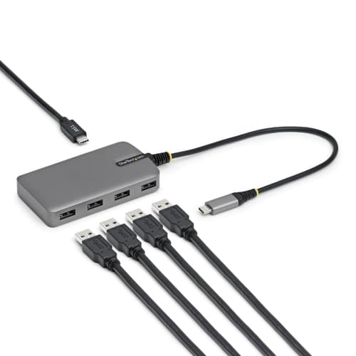 StarTech.com - Hub - 4 x USB 3.2 Gen 1 + 1 x USB-C + 1 x USB-C 3.2 Gen 1 - desktop — view 10