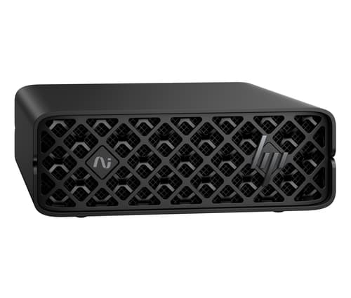 HP ZGX Nano G1n AI Station - Mini 1 x GB10 Grace Blackwell Superchip Cortex-A725 + Cortex-X925 - RAM 128 GB - SSD 1 TB - NVMe, TLC, SED - NVIDIA Blackwell - Gigabit Ethernet, 2.5 Gigabit Ethernet, 5 Gigabit Ethernet, 10 Gigabit Ethernet, 200 Gigabit Ethernet, IEEE 802.11ax (Wi-Fi 6), IEEE 802.11be (Wi-Fi 7), Bluetooth 5.4 - NVIDIA DGX OS 7 - monitor: none - black — view 3