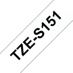 Brother TZe-S151 - Extra strength adhesive - black on clear - Roll (2.4 cm x 8 m) 1 cassette(s) laminated tape - for Brother PT-D600, P750, P950, P-Touch PT-D610, D800, E550, P900, P950, P-Touch EDGE PT-P750