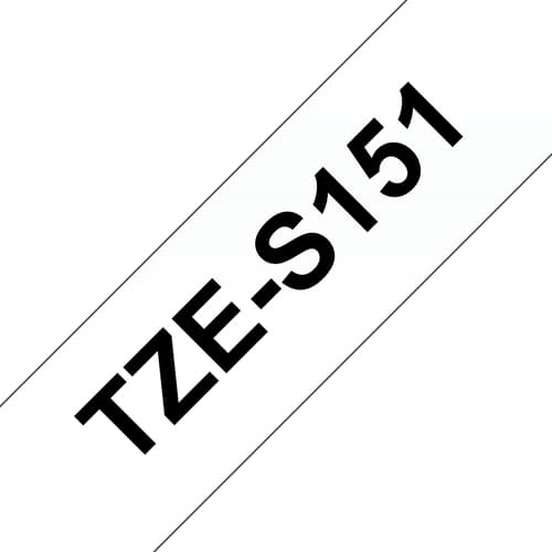 Brother TZe-S151 - Extra strength adhesive - black on clear - Roll (2.4 cm x 8 m) 1 cassette(s) laminated tape - for Brother PT-D600, P750, P950, P-Touch PT-D610, D800, E550, P900, P950, P-Touch EDGE PT-P750