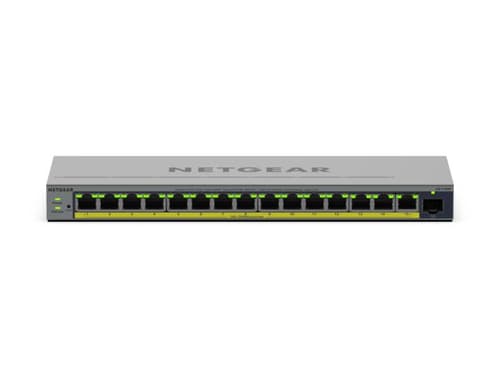 NETGEAR Easy Smart GS116EP - Switch - L3 - smart - 1 x 10/100/1000 + 15 x 10/100/1000 (PoE+) - desktop, wall-mountable - PoE+ (180 W) — view 3
