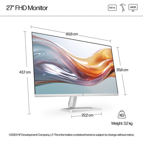 HP S5 527SW FHD WHT MNTR — view 5
