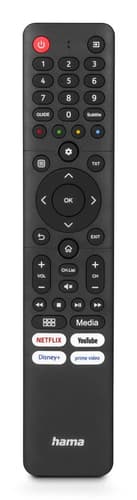 Hama Universal TV Remote Control for Hisense, IR, Teachable, 4 App Buttons, Black — view 1