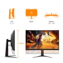AOC Gaming C27G4Z2 - G4 Series - LED monitor - gaming - curved - 27" - 1920 x 1080 Full HD @ 260 Hz - VA - 300 cd/m� - 3000:1 - HDR10 - 0.3 ms - 2xHDMI, DisplayPort - black, red thumbnail 3