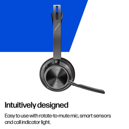 Poly Voyager Focus 2 - Customer Special 1 - headset - on-ear - Bluetooth - wireless - active noise cancelling - USB-C via Bluetooth adapter - black — view 4