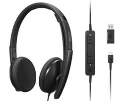 Lenovo - VoIP handset - on-ear - wired - USB-C - black