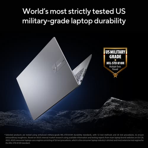 ASUS Vivobook 16 M1605YA-MB456W - 180-degree hinge design - AMD Ryzen 7 - 7730U / up to 4.5 GHz - Win 11 Home - Radeon Graphics - 16 GB RAM - 1 TB SSD NVMe - 16" 1920 x 1200 - cool silver — view 21