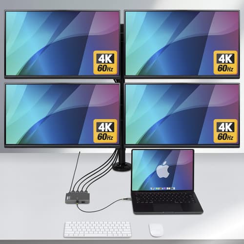 StarTech.com - Docking station - for laptop - USB-C - 4 x HDMI - TAA Compliant — view 4
