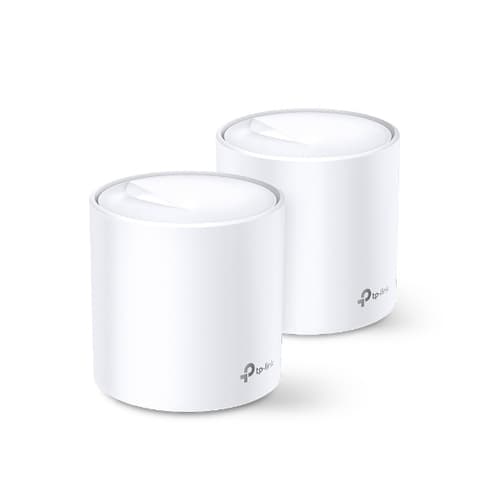 TP-Link Deco X20 V2 - Wi-Fi system - (2 routers) - up to 370 sq.m - mesh 1GbE - Wi-Fi 6 - Dual Band