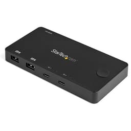 StarTech.com 2 Port USB C KVM Switch, 4K 60Hz HDMI, Compact Dual Port UHD USB Type C Desktop Mini KVM Switch with USB C Cables, Bus Powered, MacBook iPad Pro ThinkPad IdeaPad EliteBook - 4K HDMI KVM Switch - KVM / audio switch - 2 x KVM / audio - desktop